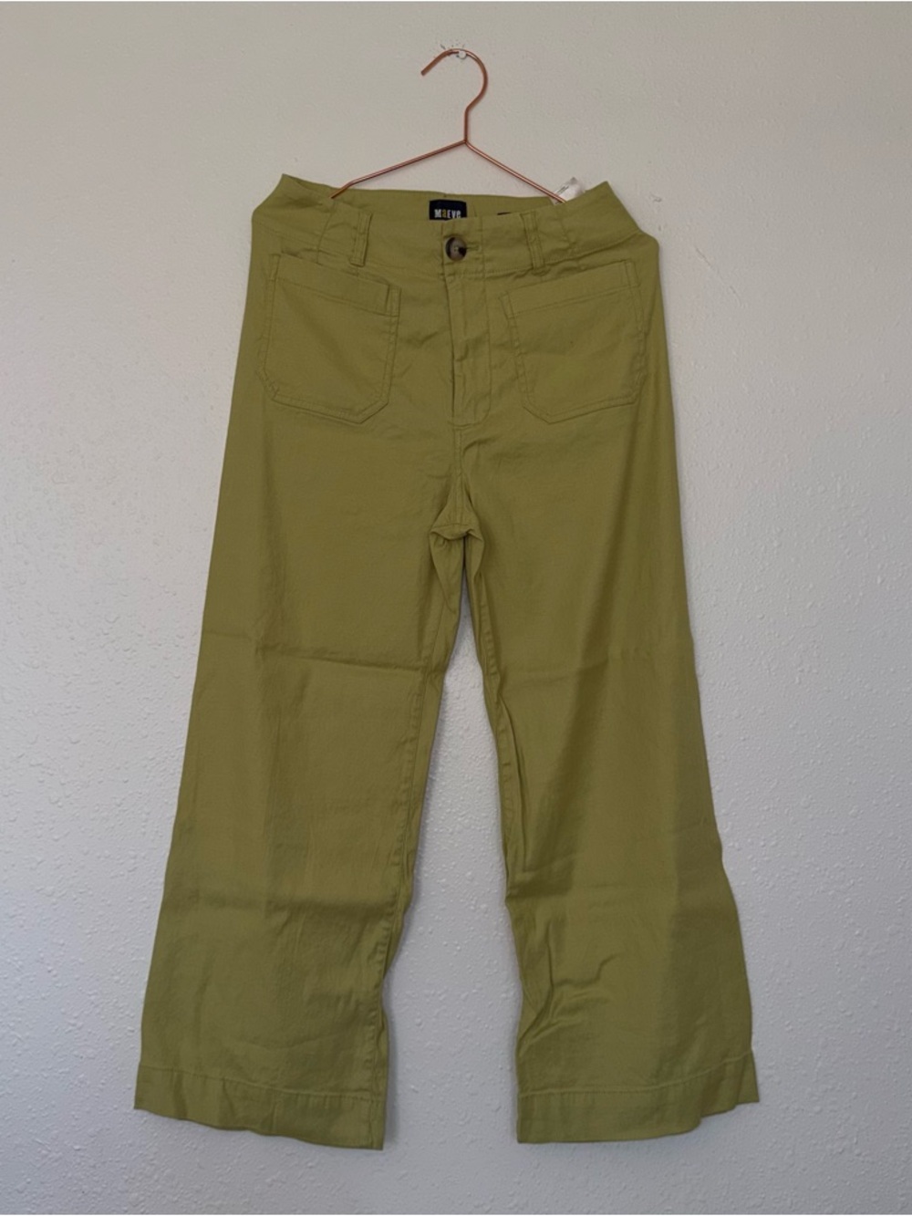 Anthropologie Wide Leg Pants in Vibrant Green